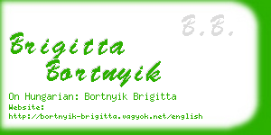 brigitta bortnyik business card